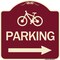Signmission Bicycle Symbol Parking Right Arrow Heavy-Gauge Aluminum Architectural Sign, 18" x 18", BU-1818-24315 A-DES-BU-1818-24315 - alternate 1